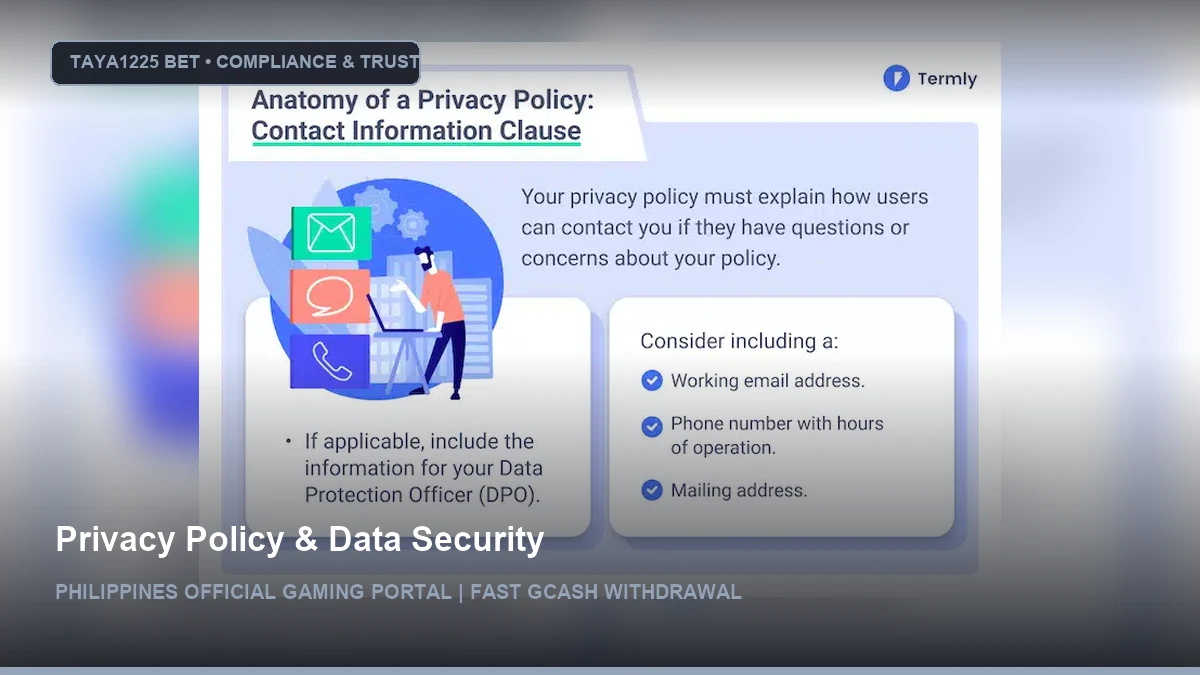 Privacy Policy & Data Security - Taya1225 Bet Philippines
