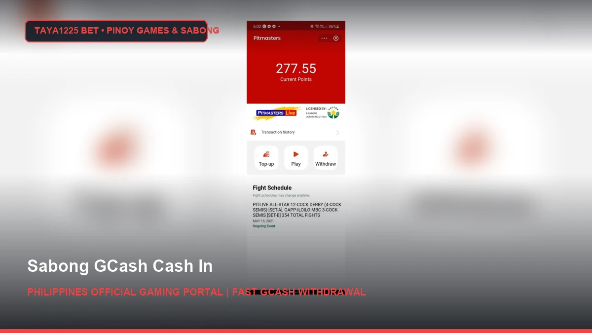 Sabong GCash Cash In - Taya1225 Bet Philippines