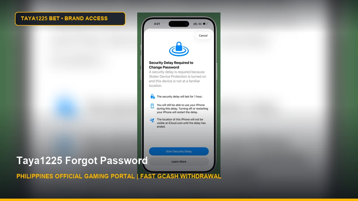 Taya1225 Forgot Password - Taya1225 Bet Philippines