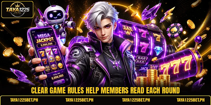 Clear game rules help members read each round Clear game rules help members read each round