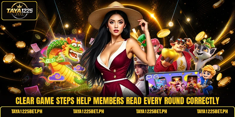 Clear game steps help members read every round correctly Clear game steps help members read every round correctly