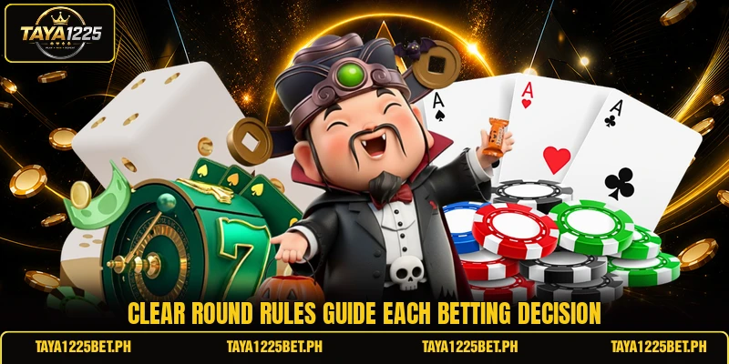 Clear round rules guide each betting decision Clear round rules guide each betting decision