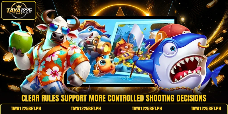 Clear rules support more controlled shooting decisions Clear rules support more controlled shooting decisions