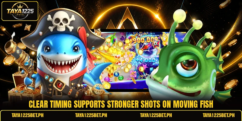 Clear timing supports stronger shots on moving fish Clear timing supports stronger shots on moving fish