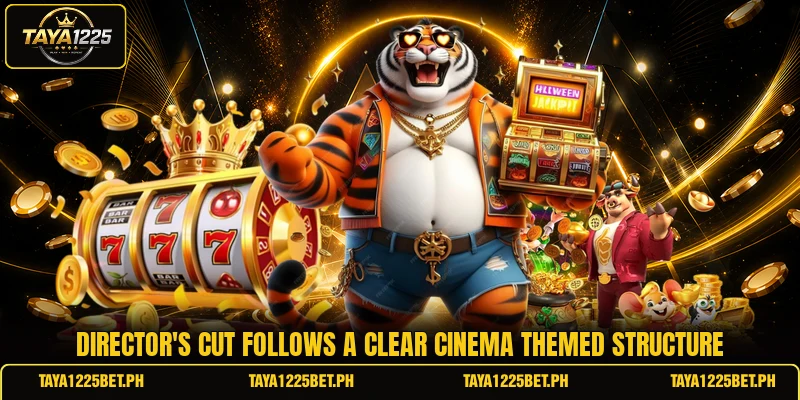 Director's Cut follows a clear cinema themed structure Director's Cut follows a clear cinema themed structure