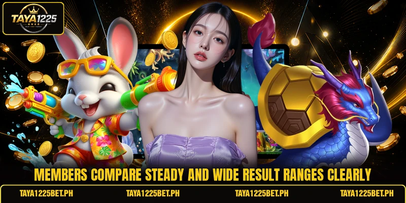 Members compare steady and wide result ranges clearly Members compare steady and wide result ranges clearly