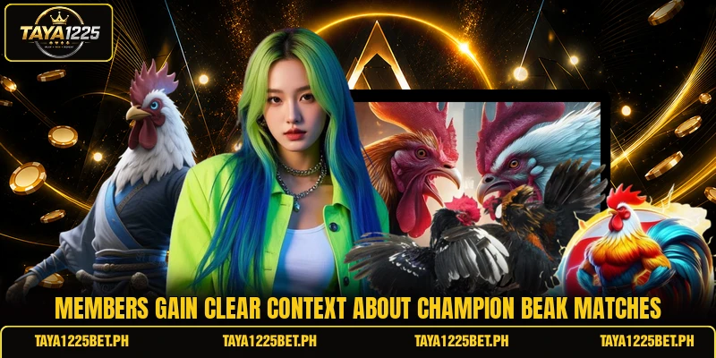 Members gain clear context about champion beak matches Members gain clear context about champion beak matches